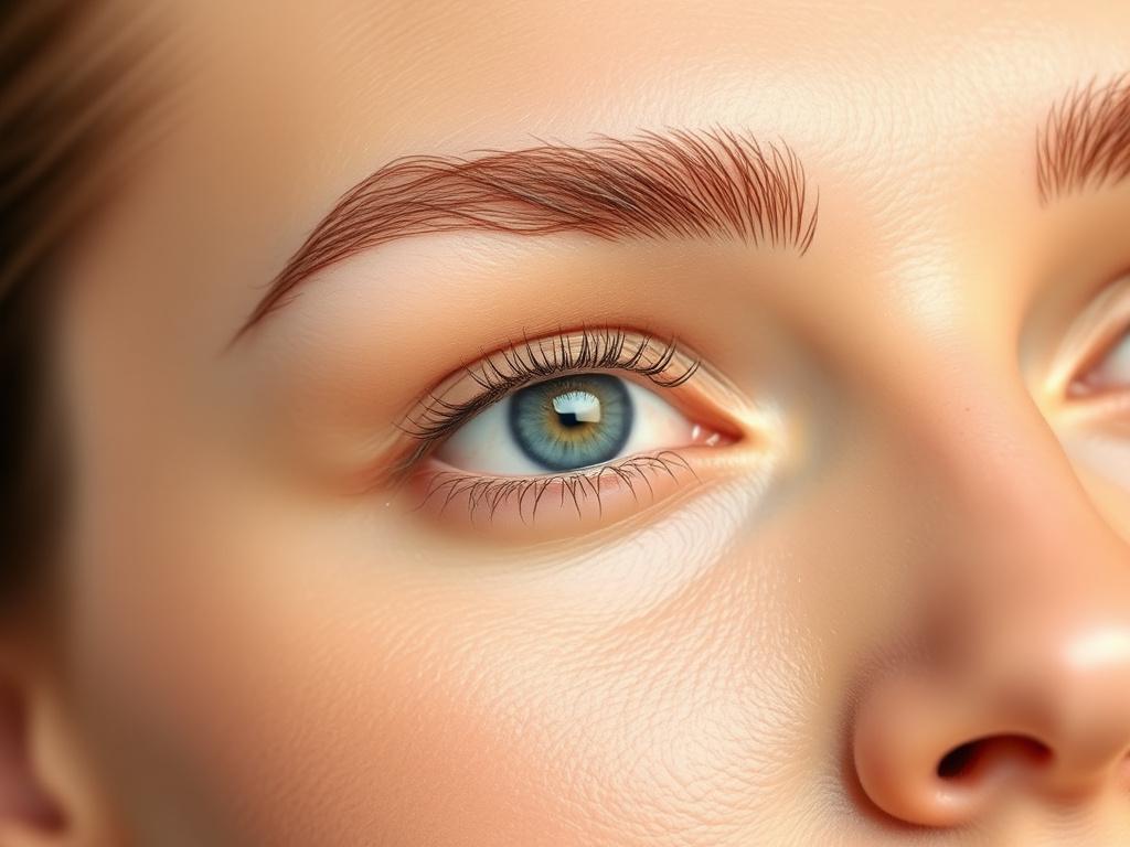 Laminated and tinted eyebrows after treatment