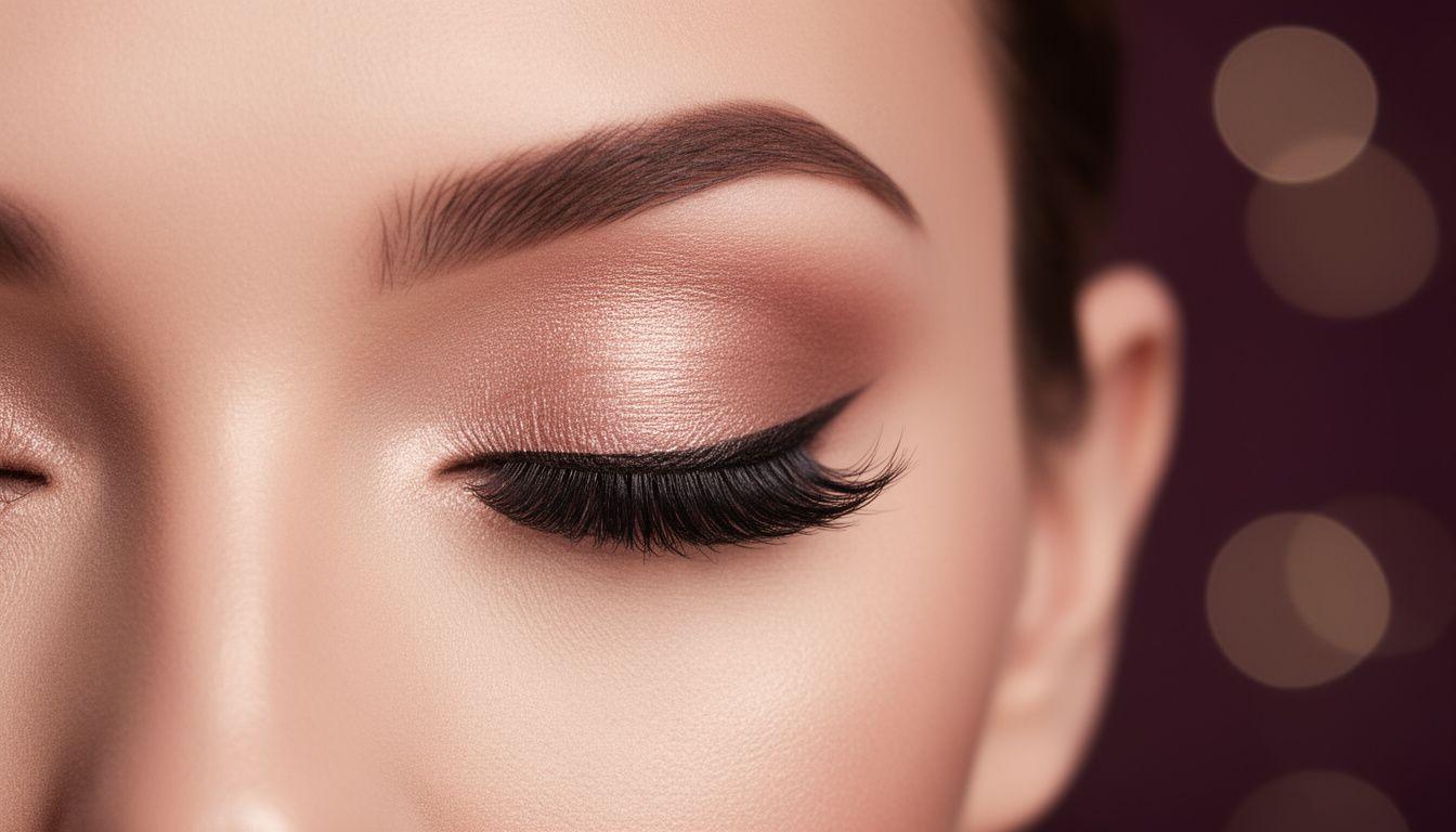 Close-up of an eye with elegant volume lash extensions